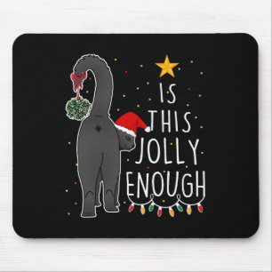 Funny Black Cat Christmas ist diese Jolly genug Wo Mousepad