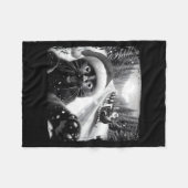 Funny Black Cat Christmas Selfie Santa Sleigh Snow Fleecedecke (Vorderseite (Horizontal))