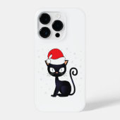 Funny Black Cat Christmas Snowflake Chat Lover iPhone Hülle (Rückseite)