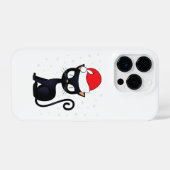 Funny Black Cat Christmas Snowflake Chat Lover iPhone Hülle (Rückseite (Horizontal))