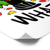 Funny Black Cat Christmas Tree Merry Santa Humor C Poster (Ecke)