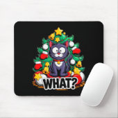 Funny Black Cat Christmas Tree Merry Xmas Humor Ca Mousepad (Mit Mouse)