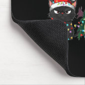 Funny Black Cat Christmas Tree Merry Xmas Humor Ca Mousepad (Ecke)