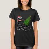 Funny Black Cat Christmas Tree Merry Xmas Humor Ca T-Shirt (Vorderseite)