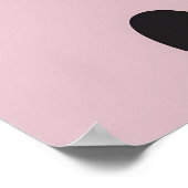 Funny Black Cat Coffee Moon Poster (Ecke)