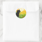 Funny Black Cat Creationarts Sticker (Tasche)