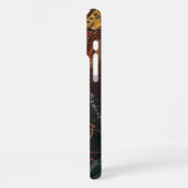 Funny Black Cat Electric Guitar Player Gift iPhone Hülle (Linke Seite)