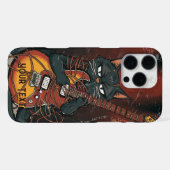 Funny Black Cat Electric Guitar Player Gift iPhone Hülle (Rückseite (Horizontal))