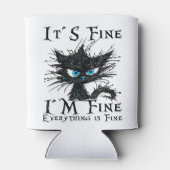 Funny Black Cat Es ist gut, ich bin gut alles ist Dosenkühler (Rückseite)