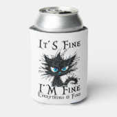 Funny Black Cat Es ist gut, ich bin gut alles ist Dosenkühler (Kanne Rückseite)