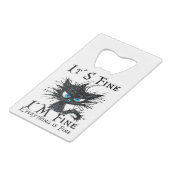 Funny Black Cat Es ist gut, ich bin gut alles ist Geldbeutel Flaschenöffner (Rückseite Schrägansicht)