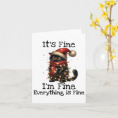 Funny Black Cat Es ist gut, ich bin gut alles ist  Karte (Gelbe Blume)