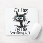 Funny Black Cat Es ist gut, ich bin gut alles ist Mousepad (Mit Mouse)