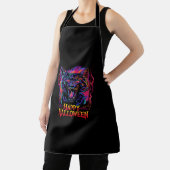 Funny Black Cat farbenfrohe Halloween Männer Fraue Schürze (InSitu)