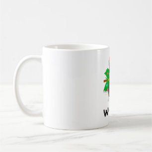 Funny Black Cat , Frohe Weihnachtskatze Premium Kaffeetasse