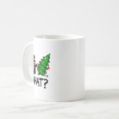 Funny Black Cat Geschenk Pushing Weihnachtsbaum üb Kaffeetasse (Vorderseite Links)