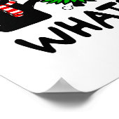 Funny Black Cat Geschenk Pushing Weihnachtsbaum üb Poster (Ecke)