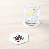 Funny Black Cat Geschenk Pushing Weihnachtsbaum üb Untersetzer (Vor Ort)