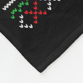 Funny Black Cat Gift Pushing Christmas Tree Over C Fleecedecke (Ecke)