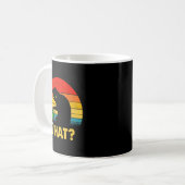 Funny Black Cat Gift Pushing Christmas Tree Over C Kaffeetasse (Vorderseite Links)