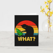 Funny Black Cat Gift Pushing Christmas Tree Over C Karte (Gelbe Blume)