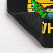 Funny Black Cat Gift Pushing Christmas Tree Over C Mousepad (Ecke)