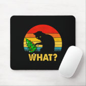 Funny Black Cat Gift Pushing Christmas Tree Over C Mousepad (Mit Mouse)