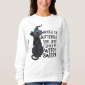 Funny Black Cat Halloween Sweatshirt (Vorderseite)