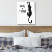 Funny Black Cat hing weiter | Hang da rein! Leinwanddruck (Insitu (Schlafzimmer))