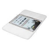 Funny Black Cat, ich bin der Blick Badematte (Schrägansicht)