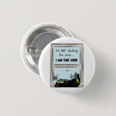 Funny Black Cat, ich bin der Blick Button (Vorne & Hinten)