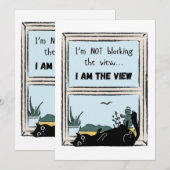 Funny Black Cat, ich bin der Blick Einladung (Vorne/Hinten)