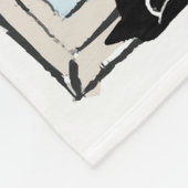 Funny Black Cat, ich bin der Blick Fleecedecke (Ecke)
