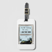 Funny Black Cat, ich bin der Blick Gepäckanhänger (Vorderseite Vertikal)