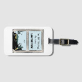 Funny Black Cat, ich bin der Blick Gepäckanhänger (Vorderseite (Horizontal))