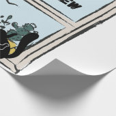 Funny Black Cat, ich bin der Blick Geschenkpapier (Ecke)