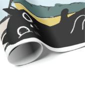 Funny Black Cat, ich bin der Blick Geschenkpapier (Rolleneckpunkt)