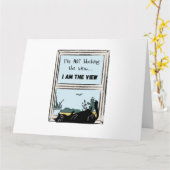 Funny Black Cat, ich bin der Blick Karte (Gelbe Blume)