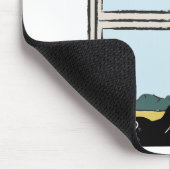 Funny Black Cat, ich bin der Blick Mousepad (Ecke)