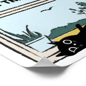 Funny Black Cat, ich bin der Blick Poster (Ecke)