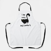 Funny Black Cat Ich bin sexy und ich meine es Schürze (Vorderseite)