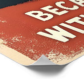 Funny Black Cat Kaffee Kunst Poster (Ecke)