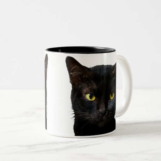 Funny Black Cat Kaffee Tasse Cut Cat Lover Geschen (VorderseiteRechts)