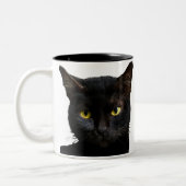 Funny Black Cat Kaffee Tasse Cut Cat Lover Geschen (Links)