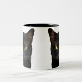 Funny Black Cat Kaffee Tasse Cut Cat Lover Geschen (Mittel)