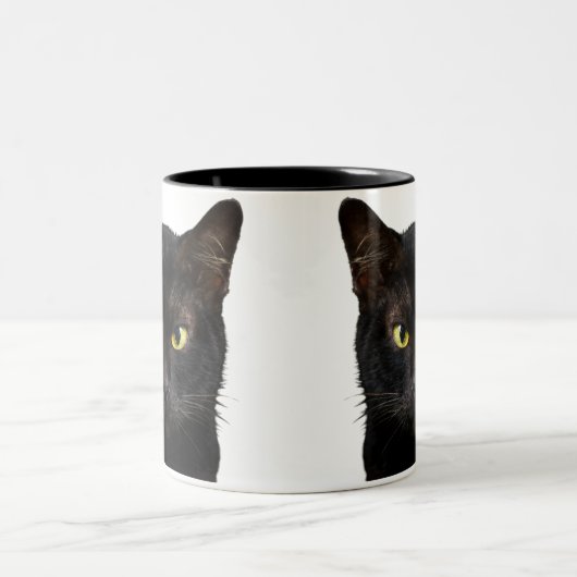 Funny Black Cat Kaffee Tasse Cut Cat Lover Geschen (Mittel)