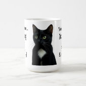 Funny Black Cat Keramik Tasse (Mittel)
