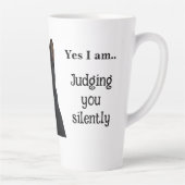 Funny Black Cat Keramik Tasse (Rechts)