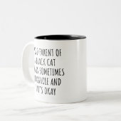 Funny Black Cat Lover Sprichwort Geschenk Besitzer Zweifarbige Tasse (Vorderseite Links)