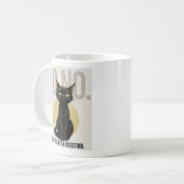 Funny Black Cat Meme Coffee Mug Kaffeetasse (Vorderseite Links)